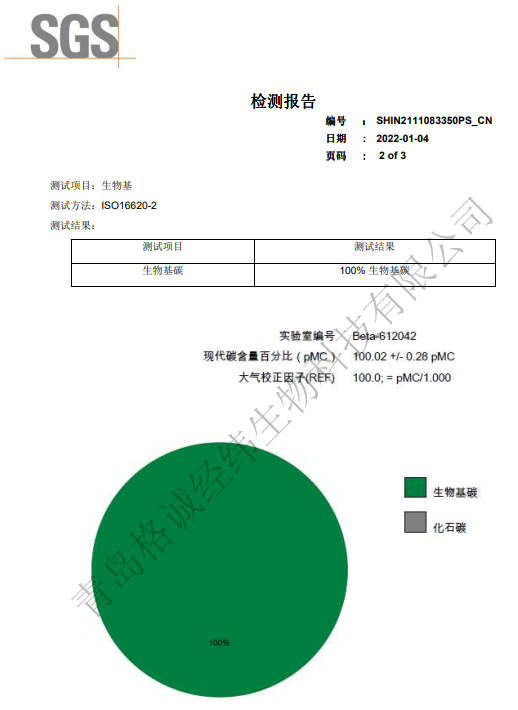 海藻纤维生物基碳含量